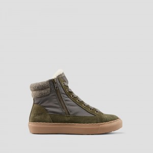 Basket Cougar Dax Nylon Imperméables D'hiver Femme Vert Olive | 746209-UFJ