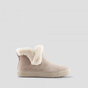 Basket Cougar Duffy Daim Imperméables D'hiver Femme Mushroom | 621573-SYX