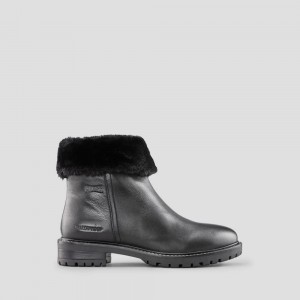 Botte Hiver Cougar Kendal Cuir Imperméables Femme Noir | 584309-HSP