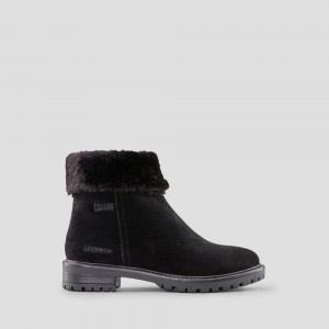 Botte Hiver Cougar Kendal Daim Imperméables Femme Noir | 195280-UVZ