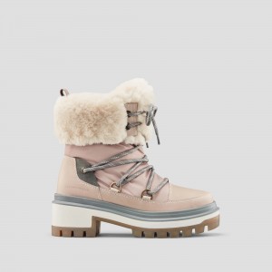 Botte Hiver Cougar Marlow Cuir and Nylon Imperméables PrimaLoft® Femme Blanche | 524071-GZL