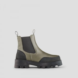 Botte Hiver Cougar Shani Cuir Imperméables PrimaLoft® Femme Vert Olive | 237104-LDI