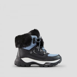 Botte Hiver Cougar Union Cuir and Daim Imperméables PrimaLoft® and soles by Michelin Femme Denim | 025731-COZ